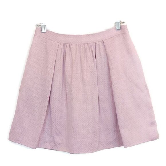 J Crew Women Skirt Purple Sz 4 Pleats Skater Lined Preppy Classic Pastel Easter - Picture 2 of 13